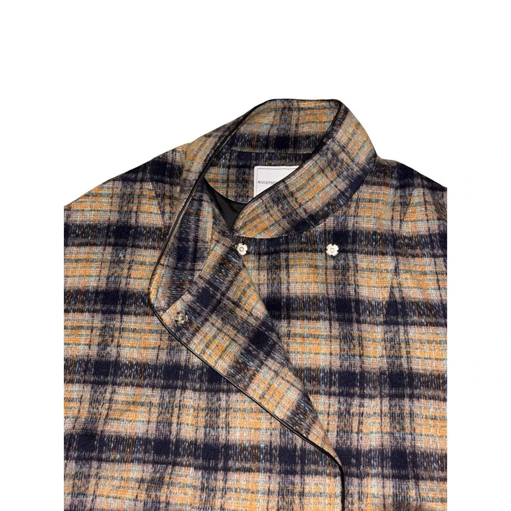 Andersen & Lauth Anthropologie Plaid Flannel Jacket‎ Vest OVERSIZED  One Size